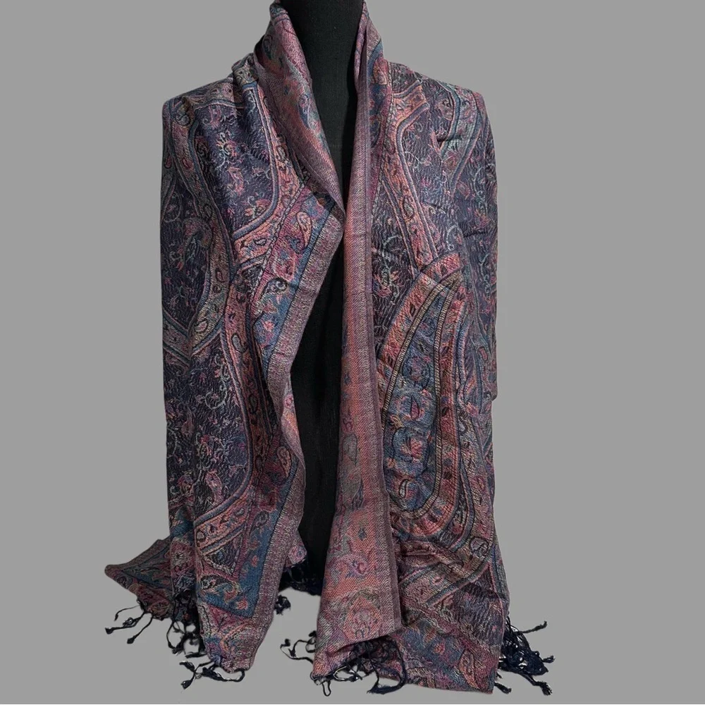 Elegant Shawl in Midnight Blue - Versatile Wrap, Stole, Scarf, Veil Soft & Cozy